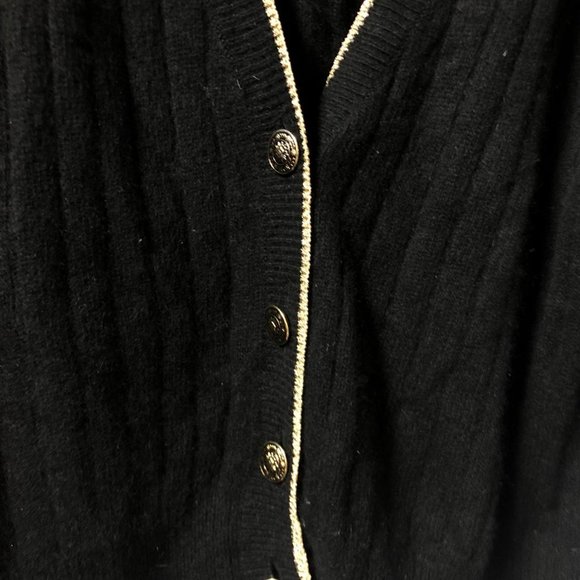 Vintage wool black cardigan - Picture 3 of 4